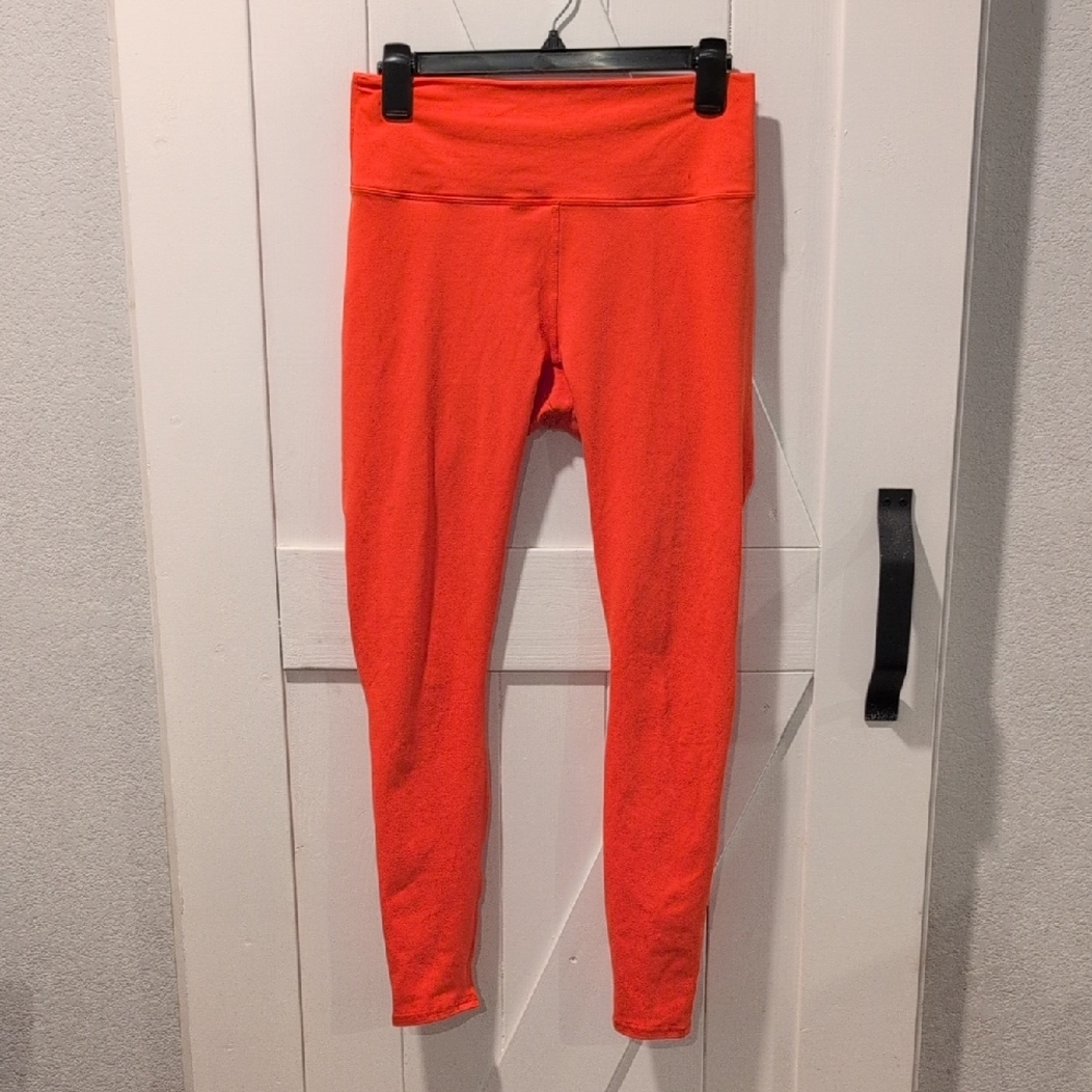 Guru Active Orange High-Rise Yoga Pants Leggings Size Med